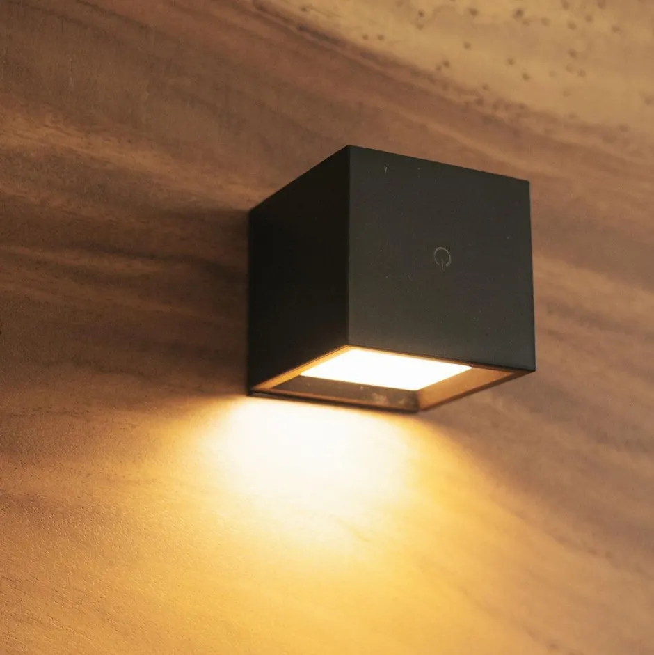 Flurlampen|Wohnzimmerlampen*Newgarden Akku Wandleuchte kabellos LED Touch Dimmer B: 7,5 cm Akku