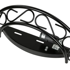 Easylight Alabaster Glas Wandleuchte Schwarz ATHEN rustikal< Wandleuchten|Flurlampen