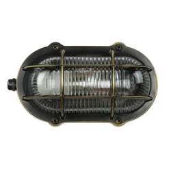 Lido Antike Außenlampe Wand Echt-Messing SKIATHOS< Rustikale Lampen|Metall Lampen