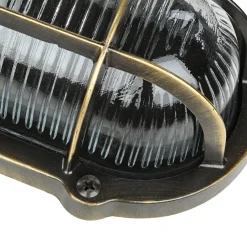 Lido Antike Außenlampe Wand Echt-Messing SKIATHOS< Rustikale Lampen|Metall Lampen