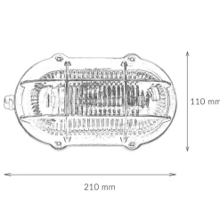 Lido Antike Außenlampe Wand Echt-Messing SKIATHOS< Rustikale Lampen|Metall Lampen