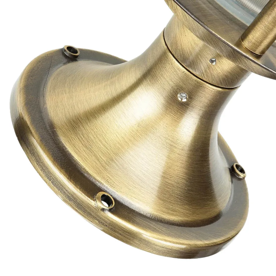 Lido Antike Außenleuchte Sockellampe MYKO Echt-Messing< Rustikale Lampen|Messinglampen