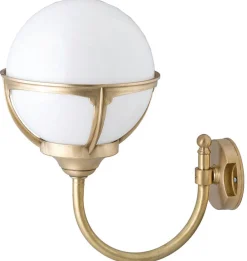 Außenleuchten Messing|Außenwandleuchten*Lido Antike Hoflampe Messing rostfrei ALONNISOS außen