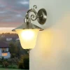 Außenwandleuchten|Rustikale Lampen*Lido Antike Lampe außen Messing Glas Rustikal ANDROS