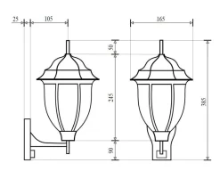 Rabalux Antike Wand Außenleuchte Nizza mit Sensor< Rustikale Lampen|Rustikale Außenleuchten