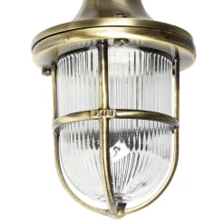 Rustikale Lampen|Metall Lampen*Lido Antike Wandlampe Echt Messing für Außen SANTORIN