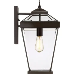 Außenwandleuchten|Außenleuchten Antik*Elstead Antike Wandleuchte IP44 Vintage Metall Glas E27