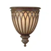 Elstead Antike Wandleuchte SERNOY in Bronze Creme H:34cm Glas< Wandleuchten|Wohnzimmerlampen