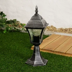 Rustikale Lampen|Wegeleuchten*Rabalux Antike Wegeleuchte Garten TOSCANA Silber regenfest