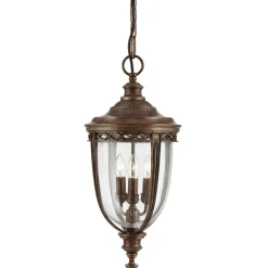 Rustikale Lampen|Vintage Lampen*Elstead Außen Hängelampe EDMUNG in Bronze Rustikal Terrasse