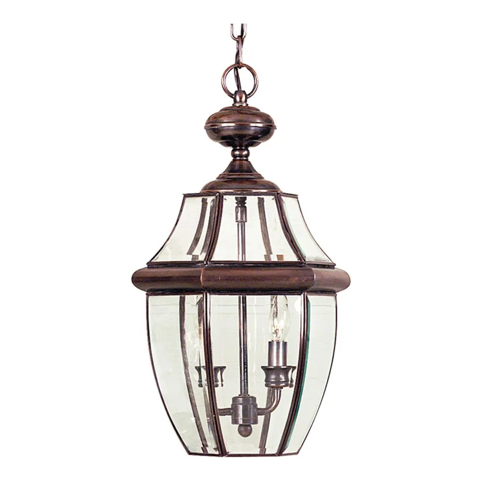 Elstead Außen Hängelampe REGINA Glas Stahl IP23 Vintage< Außenleuchten Antik|Vintage Lampen