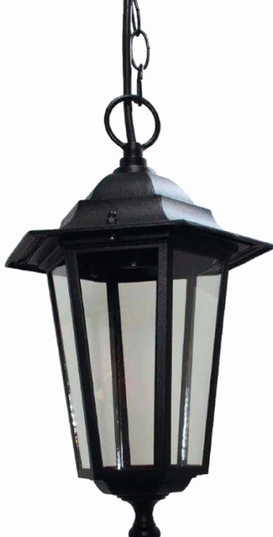 Rustikale Lampen|Hängeleuchten Außen*Lido Außen Hängelampe Schwarz Laterne E27 IP44 Aluminium