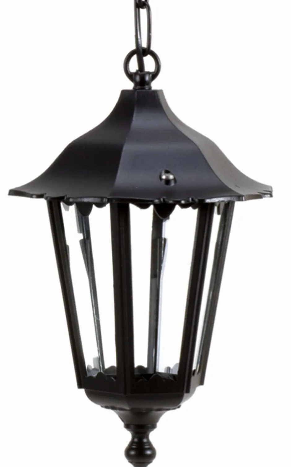 Außenleuchten Antik|Gartenlaternen*Lido Außen Hängeleuchte Schwarz IP44 Rustikal E27 Laterne