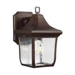 Außenleuchten Antik|Außenwandleuchten*Elstead Außen Laterne Braun Rustikal IP44 Hof Aluminium