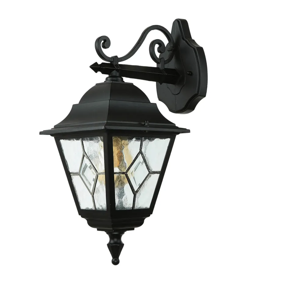 Rustikale Lampen|Vintage Lampen*Elstead Außen Laterne Schwarz Rustikal IP43 Haustür Hof