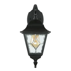Rustikale Lampen|Vintage Lampen*Elstead Außen Laterne Schwarz Rustikal IP43 Haustür Hof
