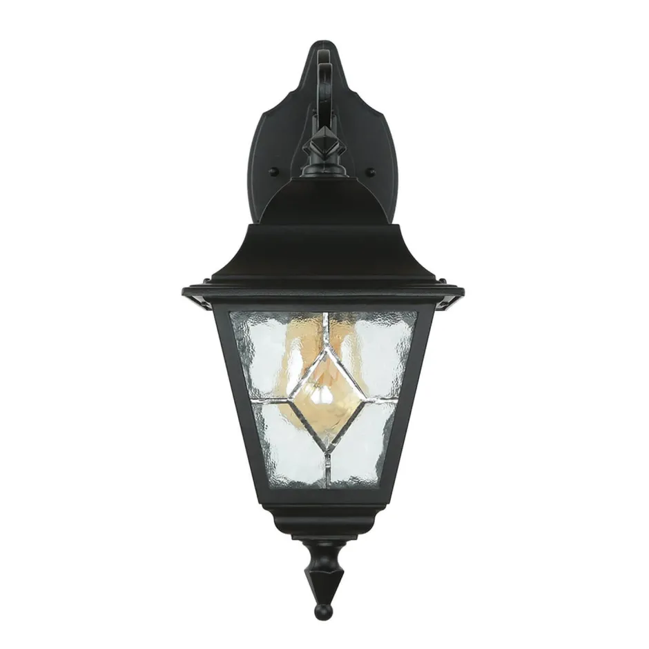 Rustikale Lampen|Vintage Lampen*Elstead Außen Laterne Schwarz Rustikal IP43 Haustür Hof
