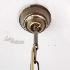 Außenleuchten Antik|Rustikale Lampen*Lido Außen Pendelleuchte aus Echt-Messing Ø20cm ANDROS