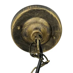 Rustikale Lampen|Hängeleuchten Außen*Easylight Außen Pendelleuchte Gold Antik SALZBURG Tiffany Stil