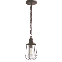 Elstead Außen Pendelleuchte in Bronze Glas Metall Ø15cm< Außenleuchten Antik|Rustikale Außenleuchten