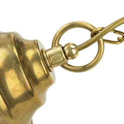 Metall Lampen|Messinglampen*Lido Außen Pendelleuchte Messing Riffelglas IP54 rostfrei