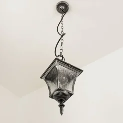 Rustikale Lampen|Hängeleuchten Außen*Rabalux Außen Pendelleuchte Silber Antik regenfest TOSCANA