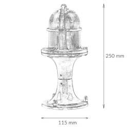 Lido Außen Standleuchte Messing H:25cm Garten Weg< Rustikale Lampen|Metall Lampen