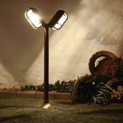 Lido Außen Stehleuchte Antik 2-flmg aus Echt-Messing< Außenleuchten Antik|Rustikale Außenleuchten