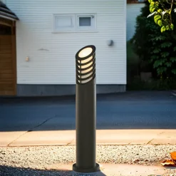 Außenleuchten Antik|Moderne Außenleuchten*Searchlight Außen Stehleuchte Modern in Schwarz