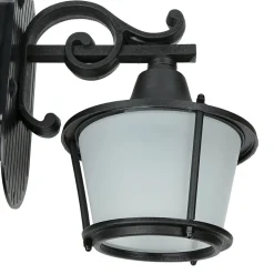 Rustikale Lampen|Wegeleuchten*Lido Außen Stehleuchte Schwarz 2-flmg rustikal OTHONOI