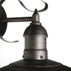 Rustikale Lampen|Rustikale Außenleuchten*Harms Import Außen Wandlampe Antik Gold OSLO rustikal wetterfest