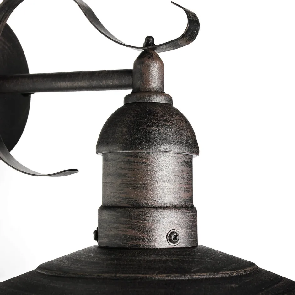 Rustikale Lampen|Rustikale Außenleuchten*Harms Import Außen Wandlampe Antik Gold OSLO rustikal wetterfest