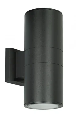 SU-MA Außen Wandlampe IP54 Up Down Schwarz H:27cm< Außenwandleuchten|Metall Lampen