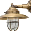 Lido Außen Wandlampe Messing Glas Maritim IP43 Hof Haus< Außenleuchten Antik|Außenleuchten Messing