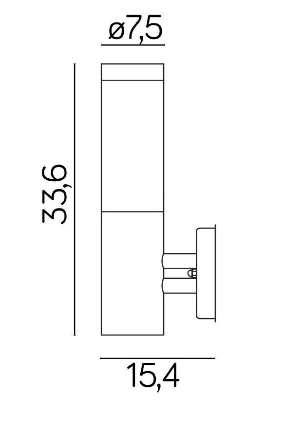 SU-MA Außen Wandlampe Schwarz Edelstahl IP44 E27 BETULA< Außenwandleuchten|Moderne Außenleuchten