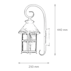 Metall Lampen|Rustikale Lampen*SU-MA Außen Wandlampe Schwarz regenfest Rustikal TOURNAI