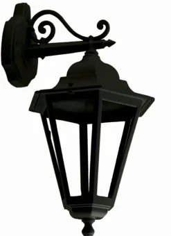 Lido Außen Wandlampe Schwarz Rustikal IP44 E27 MINERVA< Außenwandleuchten|Außenleuchten Antik