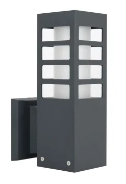 SU-MA Außen Wandleuchte Anthrazit IP54 eckig E27< Außenwandleuchten|Metall Lampen