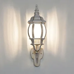 Easylight Außen Wandleuchte BREST in Weiß Gold IP44< Rustikale Lampen|Rustikale Außenleuchten