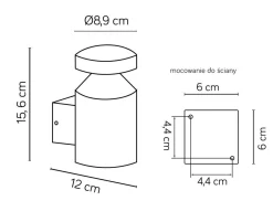 Außenwandleuchten|Feuchtraumleuchten*SU-MA Außen Wandleuchte LED Anthrazit IP44 Edelstahl