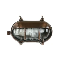 Rustikale Lampen|Metall Lampen*Lido Außen Wandleuchte Messing massiv Glas IP64 E27 Weiß