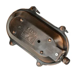 Rustikale Lampen|Metall Lampen*Lido Außen Wandleuchte Messing massiv Glas IP64 E27 Weiß