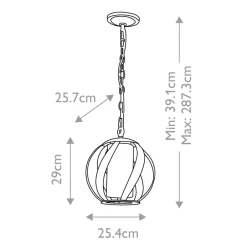 Kugellampen|Rustikale Lampen*Elstead Außenlampe Glas Metall E27 IP44 H: max. 287,3 cm Modern