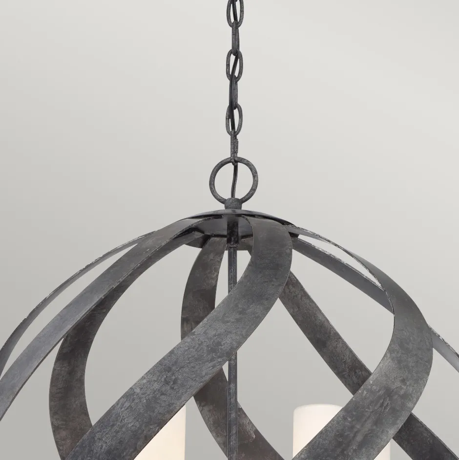 Elstead Außenlampe hängend Ø 66 cm groß höhenverstellbar IP44 E14< Kugellampen|Rustikale Lampen