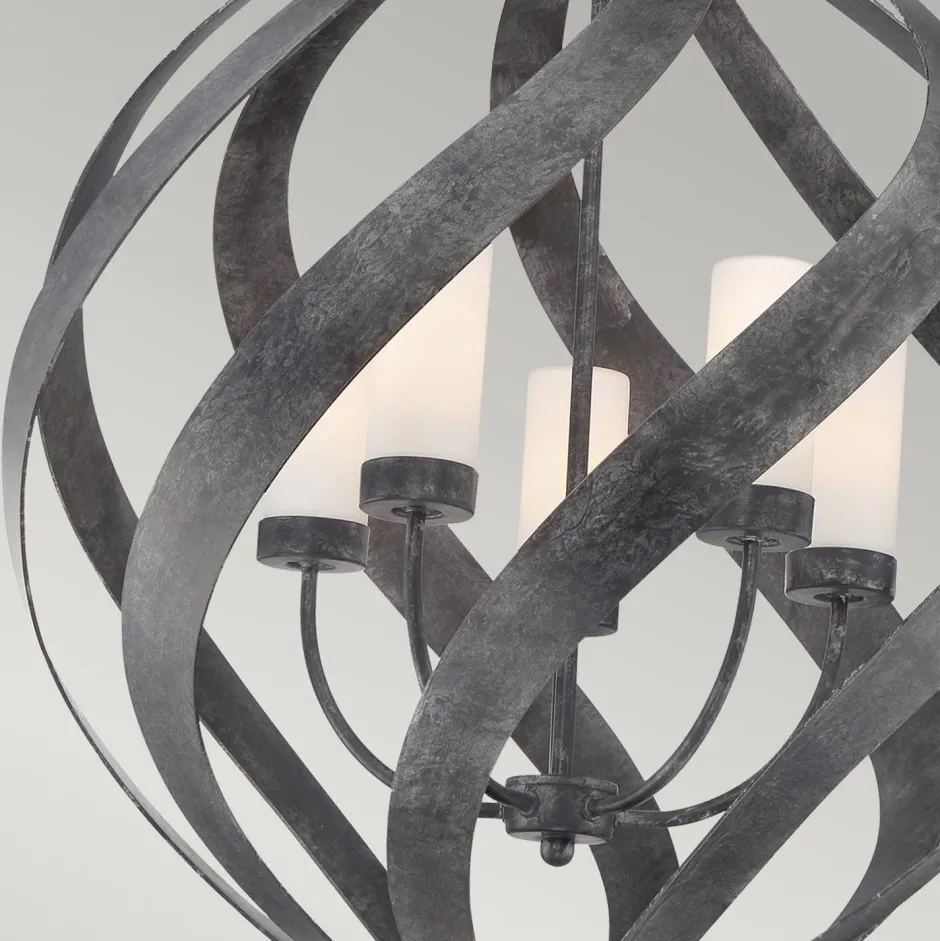 Elstead Außenlampe hängend Ø 66 cm groß höhenverstellbar IP44 E14< Kugellampen|Rustikale Lampen