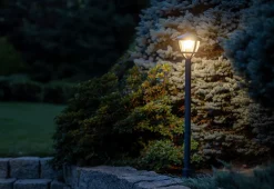 Metall Lampen|Wegeleuchten*Nowodvorski Außenlampe IP44 100 cm Schwarz Aluminium Modern E27