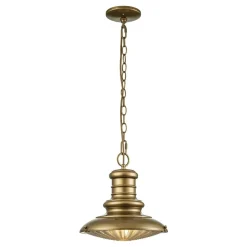 Metall Lampen|Vintage Lampen*Elstead Außenlampe IP44 D: 30,5 cm E27 in Messing antik Vintage