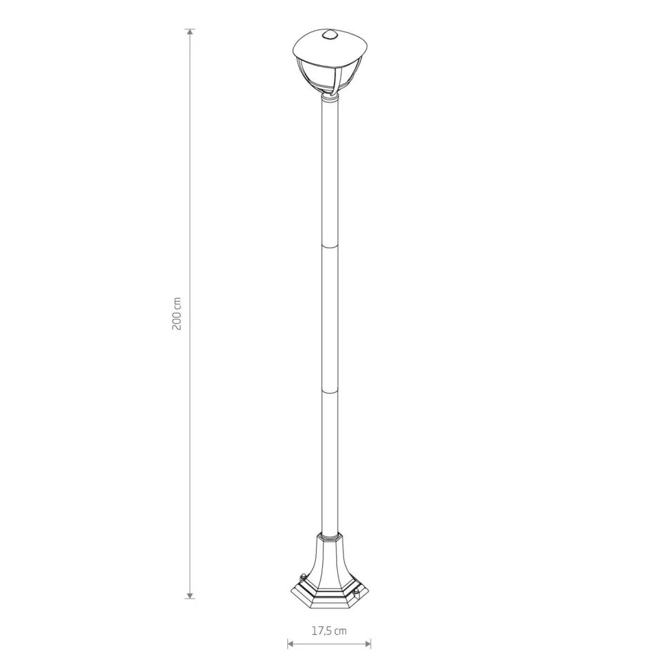 Nowodvorski Außenlampe IP44 Schwarz E27 200 cm Aluminium Modern< Gartenlaternen|Wegeleuchten