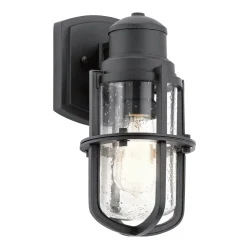 Rustikale Lampen|Maritime Lampen*Elstead Außenlampe IP44 Schwarz E27 Maritim Wand LERA