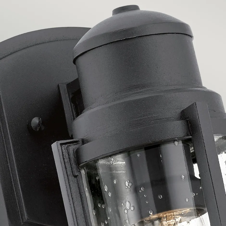 Rustikale Lampen|Maritime Lampen*Elstead Außenlampe IP44 Schwarz E27 Maritim Wand LERA